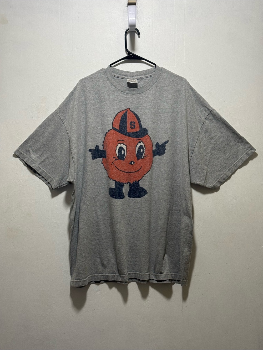 Vtg Syracuse Mascot Orange Man Graphic T-Shirt Men’s Sz 3XL